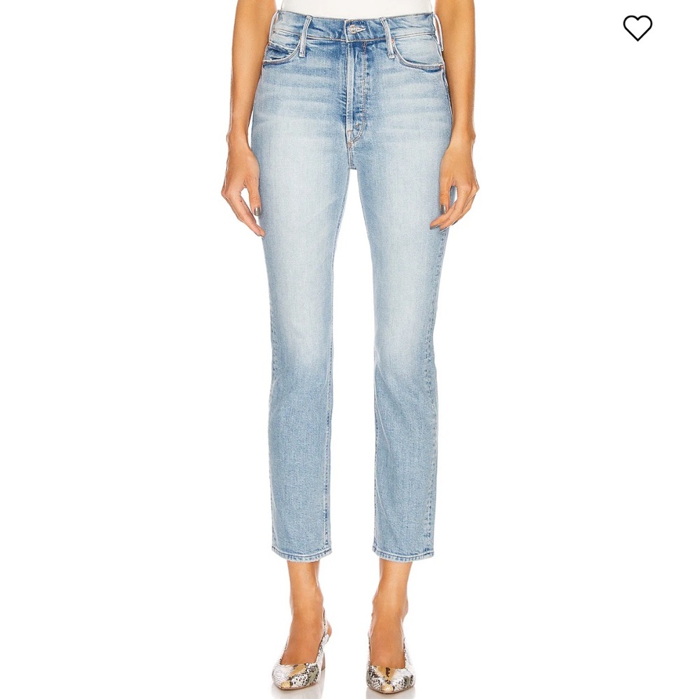 Mother High Rise Straight Leg Jeans